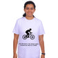 Fastest Speed Rode on a Bicycle 272.934 km/h / Round Neck Half Sleeve Regular Fit TShirt Brainy Being Apparels S White