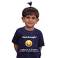 Just Laugh! - Round Neck Half Sleeve Regular Fit TShirt Brainy Being Apparels 12-18 Months NAVY BLUE