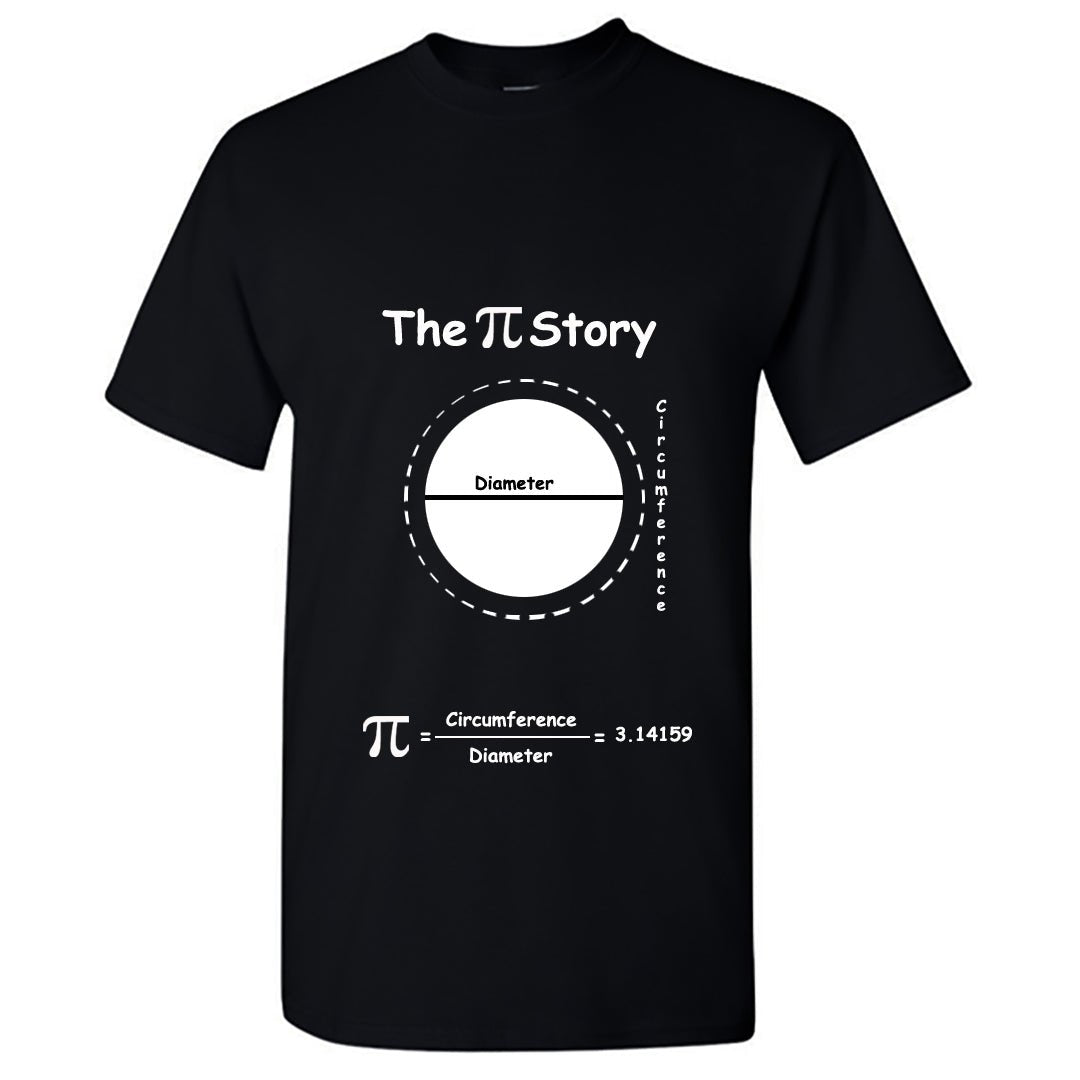 The Pi Story ! / Tshirt Half sleeve round neck Brainy Being Apparels 12-18 M Red