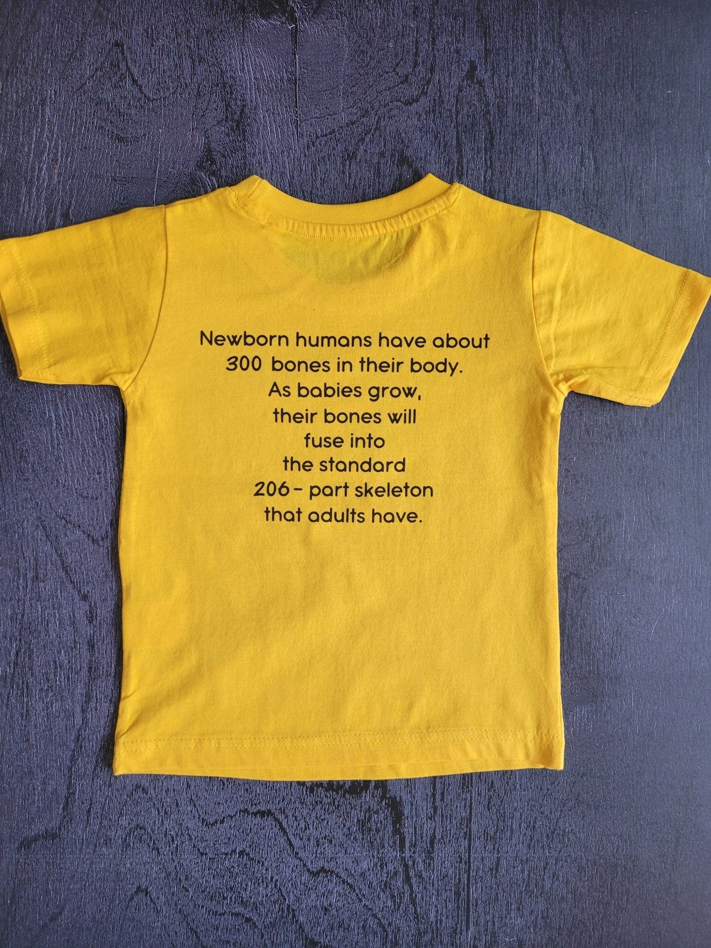 What do Babies Have More Than Adults/ Round Neck Half Sleeve Regular Fit TShirt Brainy Being Apparels 18-24 M Yellow