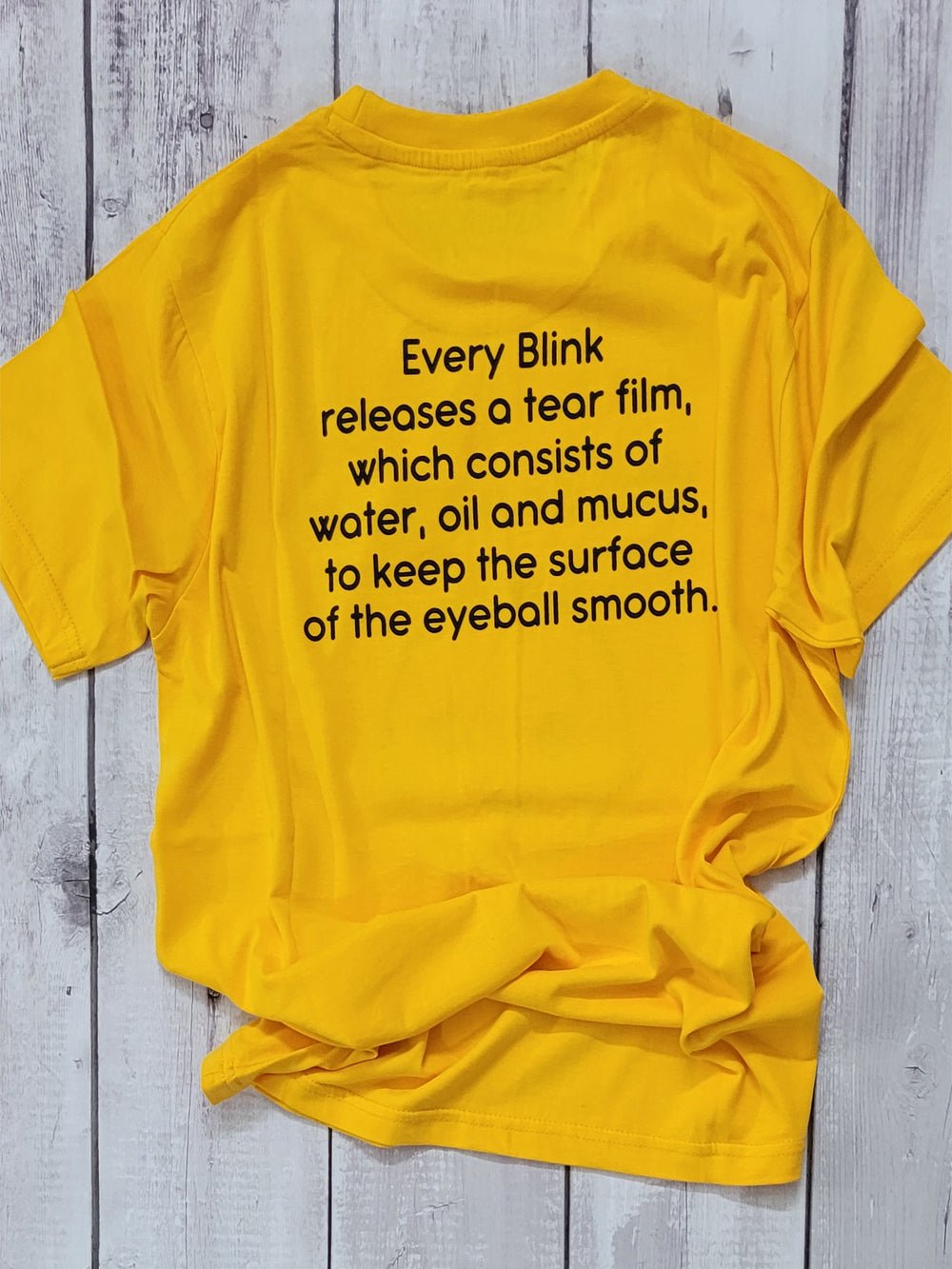 Why do we Blink / Round Neck Half Sleeve Regular Fit TShirt Brainy Being Apparels S White